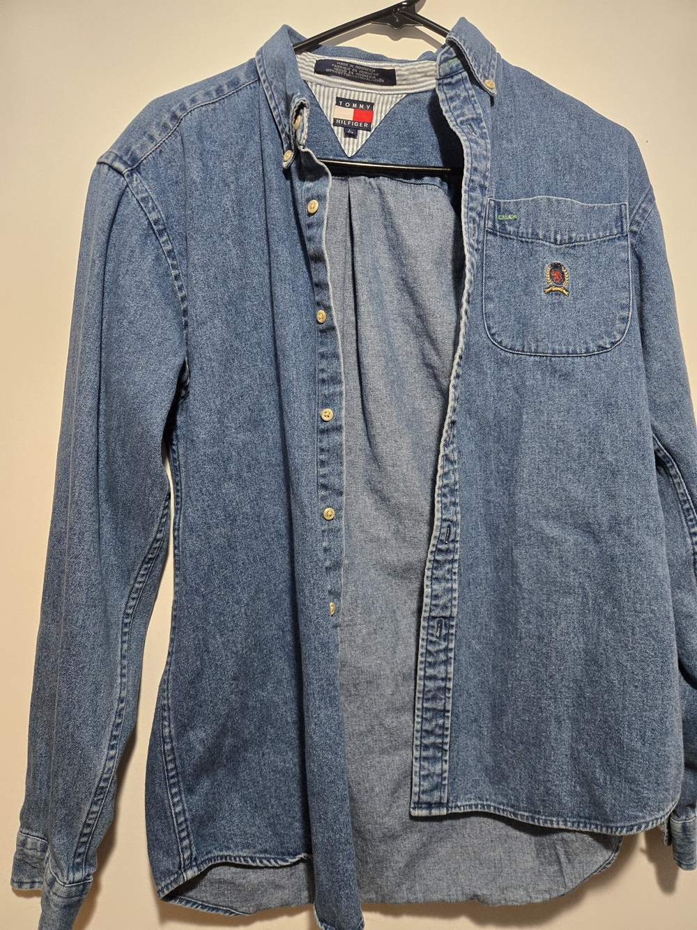 Vintage Tommy Hilfiger Denim Long Sleeve Shirt . - Picture 6 of 6